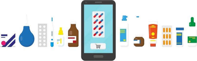 Online doctor consultation illustration with healthcare professionals and patients